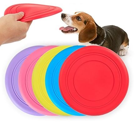 Ανθεκτικά 17.8cm cOem της Pet Frisbee λαστιχένια παιχνίδια σιλικόνης δαγκωμάτων